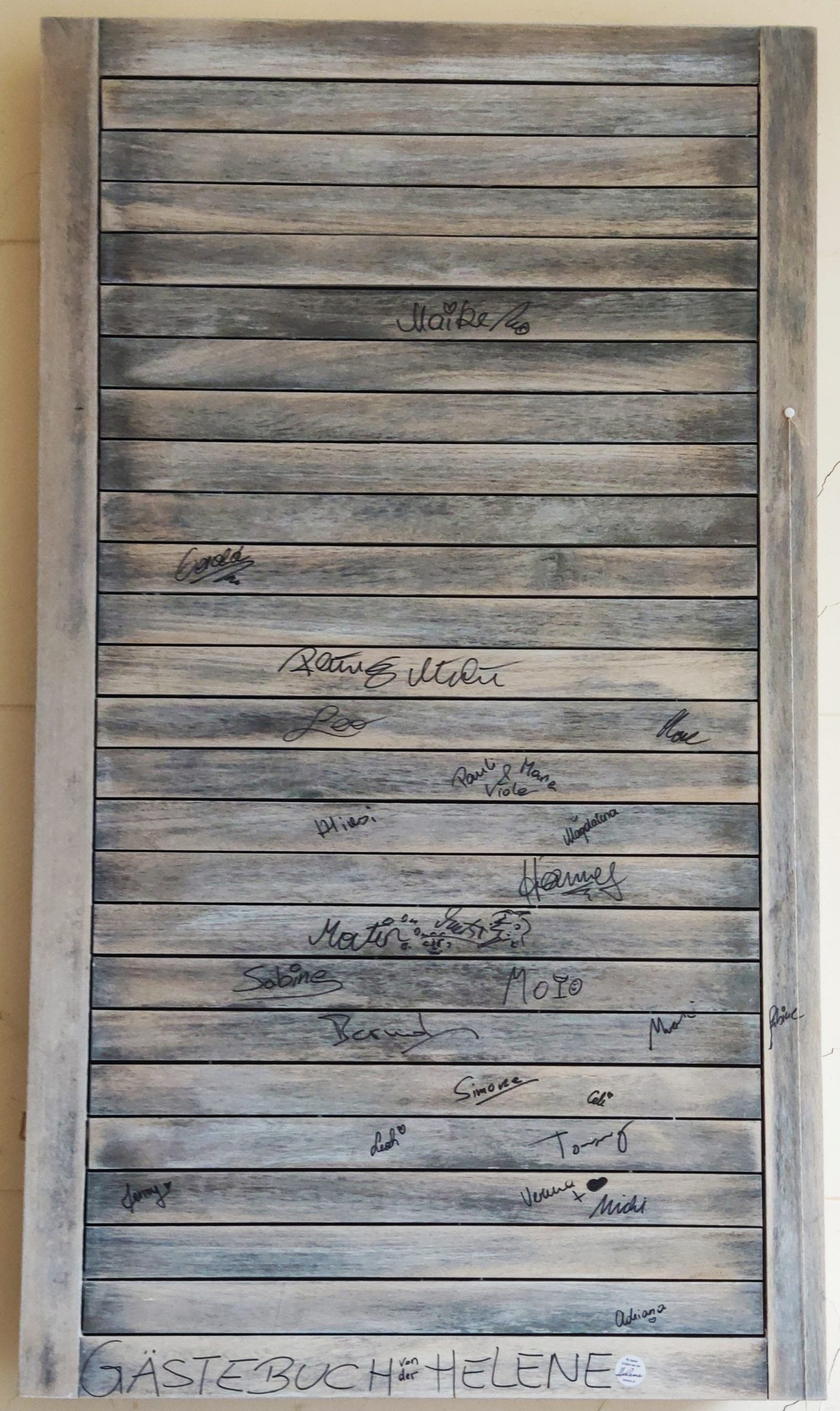 Gästebuch und liebevolle Details